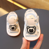 Sandalute albe cu piuitoare - Teddy (Marime Disponibila: 9-12 luni (Marimea 20