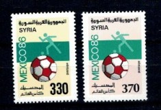 Siria 1986 - Campionatul Mondial de fotbal, serie neuzata foto