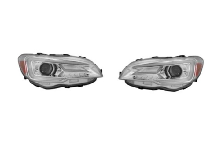 Set faruri tuning SUBARU WRX/STI (GP/GJ), 01.2014-2021, dynamic indicator; H9; crom, transparent; TUNING; halogen,