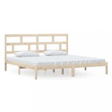Cumpara ieftin Cadru de pat, 200x200 cm, lemn masiv de pin