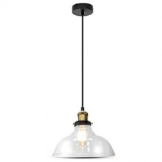 Pendul tavan soclu E27, 24.5X23X110cm, sticla