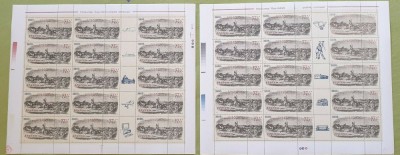 LP 1435 a- ZIUA MARCII POSTALE ROMANESTI PERECHE DE COLI CU 10 VIGNETE DIFERITE foto