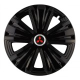 Set 4 capace roti pentru Mitsubishi, model Glory Black, R16
