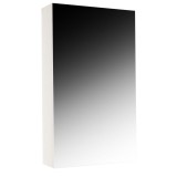 Dulap pentru baie cu front oglinda, 50 cm, PAL, usa, 3 rafturi, alb