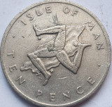 10 pence 1976 Isle of Man / Insula Man , km#36b1