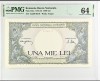 1000 lei Mai 1944 PMG64 UNC bancnota gradata, Litera