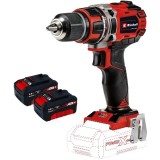Einhell TE-CD 18/50 Li-i BL PXC + Twinpack - Masina de gaurit si insurubat cu percutie 50 Nm + Set 2 acumulatori Li-Ion 18 V 4 Ah