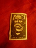 Serie Franta 1951 - Personalitati - Aniv. Armistitiu/ G. Clemanceau , 1 val.