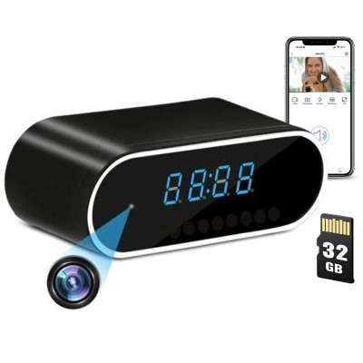 Ceas Spion cu Camera Wi-Fi iUni IP07, Full HD, 32GB, 160&amp;deg;, Night Vision, Senzor miscare, P2P foto