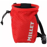 Sac Magneziu Alpinism Millet Ergo Chalk Bag Rosu, Fleece Interior, Sistem Inchidere, Bucle Curea/Cordelina, 80g