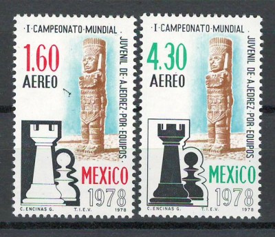 Mexic 1978 MNH - CM de sah pt tineret, Mexico City, nestampilat foto