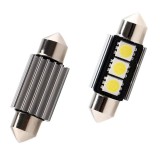 Set x 2 LED C5W 39 mm 3 SMD 5050 Chips Technology 6000K alb pur, China