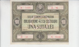 M1 - Bancnota Romania - Obligatiune CEC - 100 lei - Emisiune RPR