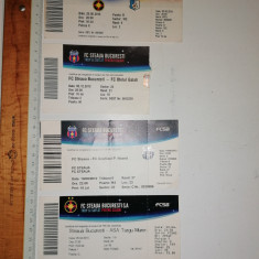 LOT 4 BILET MECI FOTBAL STEAUA -PANDURII /OTELUL /CEAHLAUL/ASA TARGU MURES