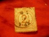 Timbru 2 1/2 gr. supratipar/ 2 1/2gr Germania 1872 scut mic, stamp., Stampilat