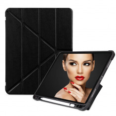 Husa Tableta Apple Ipad 9.7&amp;quot; 5Th Generation, A1822, A1823, Smartbook ofera protectie Luxury Origami Pen Holder Black foto
