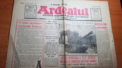 ardealul 18 iunie 1945-nordul ardealului a fost incadrat in granitele tarii foto