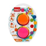 Set plastilina Crafy Oval, 2 culori, portocaliu-roz