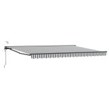 vidaXL Cort electric retractabil Antracit și Alb 5 x 3 m 3421662