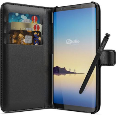 Husa Telefon Wallet Case Samsung Galaxy Note 9 n960 Black BeHello foto