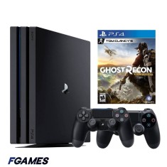Consola Sony Playstation 4 Pro Ps4 1tb + Doua Controllere + Tom Clancy&amp;#x2019;s Ghost Recon Wildlands PlayStation 4, Second-Hand