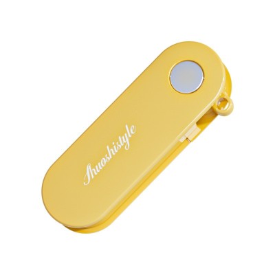 Peeler pentru Legume si Fructe, Cyrax, 3.6 x 9.1 cm, Multifunctional, Curatator Pliabil, din ABS si Otel Inoxidabil, Galben foto