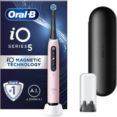 Periuta de dinti electrica Oral-B iO5 cu Tehnologie Magnetica si Micro-Vibratii, Inteligenta artificiala, Display conversational, Senzor de presiune S