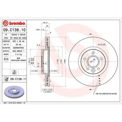 Set disc frana Volvo C30 (533) 09.06-12.13, C70 2 Convertible (542) 03.06-12.13, S40 2 (544) 12.03-12.12, V40 Box / Liftback (525) 09.13-12.15, V40 C foto
