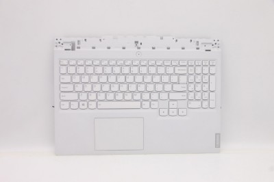 Carcasa superioara cu tastatura palmrest Laptop, Lenovo, Legion 5-15ACH6A Type 82NW, 5CB1D12364, AP1ZT000340, iluminata, alba, layout US foto