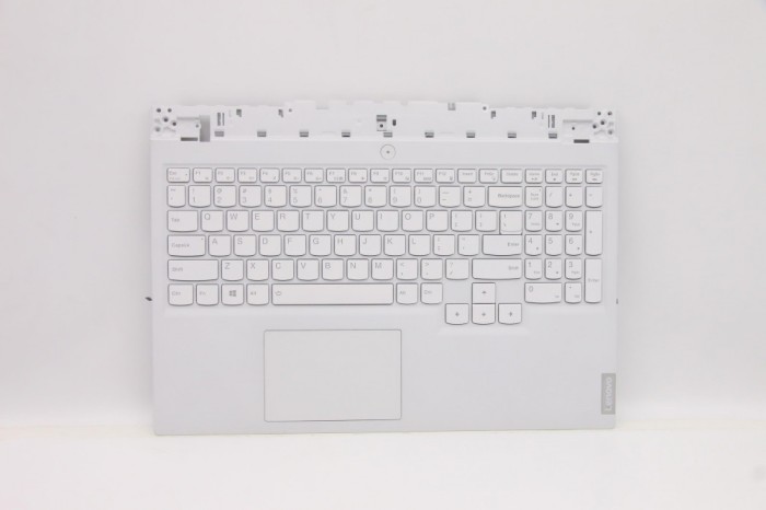 Carcasa superioara cu tastatura palmrest Laptop, Lenovo, Legion 5-15ACH6A Type 82NW, 5CB1D12364, AP1ZT000340, iluminata, alba, layout US