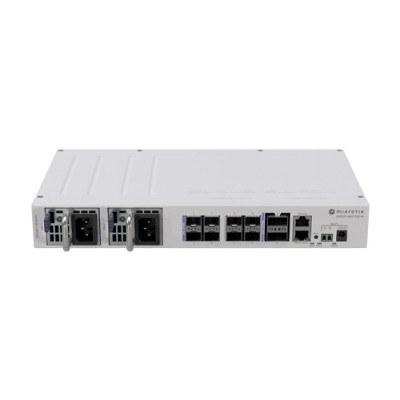 Switch 2 x QSF28 100G, 8 x SFP28 25G, 2 x RJ45 100 Mbps, 802.3bt PoE In, 1U - MikroTik CRS510-8XS-2XQ-IN SafetyGuard Surveillance foto