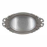 Cumpara ieftin Tava din rasina cu oglinda Antique Grey