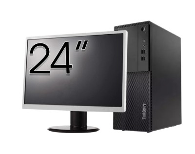 Pachet Second Hand Calculator LENOVO M710T Tower, Intel Core i3-6100 3.70GHz, 8GB DDR4, 256GB SSD, DVD-ROM + Monitor 24 Inch NewTechnology Media foto