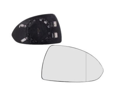 Geam oglinda exterioara cu suport fixare Opel Corsa E, 11.2014-, partea Dreapta, incalzit; sticla convexa; geam cromat, Aftermarket foto
