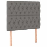 Cumpara ieftin Tablie de pat gri inchis 90x7x118/128 cm, material textil