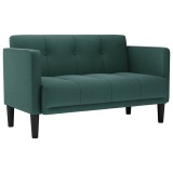 Canapea loveseat, verde inchis, 111 cm, textil