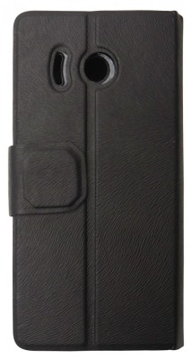 Husa tip carte cu stand neagra (cu decupaje frontale) pentru Huawei Ascend Y300 (U8833) foto