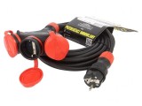 Prelungitor alimentare 10m 3 prize 16A negru, KEL