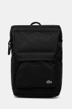 Lacoste rucsac culoarea negru, mare, neted, NU4598NE