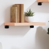 VidaXL Poliță de perete, 40x30x(2-4) cm, lemn masiv de stejar netratat