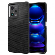 Husa Spigen Liquid Air pentru Xiaomi Redmi Note 12 Pro 5G/Poco X5 Pro 5G Negru Mat