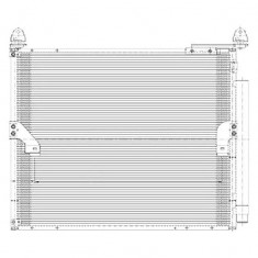 Condensator climatizare Toyota Land Cruiser FJ150, 06.2015-, motor 2.8 D-4D, 130 kw diesel, cutie automata, full aluminiu brazat, 625 (585)x530(510)x