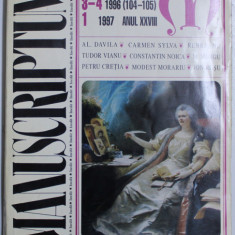 REVISTA MANUSCRIPTUM , NUMERELE 3 - 4 , 1996 / NUMARUL 1 , 1997 , ANUL XXVIII , 1997