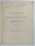 ASUPRA DESVOLTARII IN SERII DUOA FUNCTIILE FUNDAMENTALE FREDHOLM ALE UNUI SAMBURE SIMETRIZABIL GENERALIZAT de OVIDIU TINO , 1928