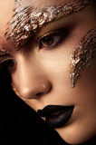 Cumpara ieftin Fototapet autocolant Portrait56 Makeup cu bronz, 150 x 205 cm