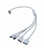 ablu Splitter Y cu 4 Pini pentru Banda LED RGB Alb
