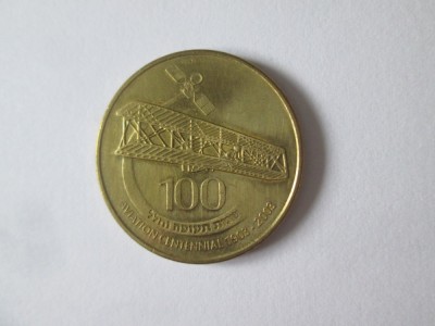 Jeton Israel Centenarul Aviatiei 1903-2003 foto