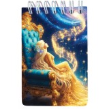 Carnet cu spira 7 x 10.5 cm, 50 foi veline, Vis de printesa