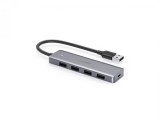 HUB extern Ugreen, &quot;CM219&quot; porturi USB: USB 3.0 x 4, conectare prin USB, material ABS, port micro USB 5V, lungime 15 cm, LED, gri, &quot;50985&quot; (timbru ver