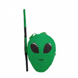 Pinata personalizata model cap extraterestru, 45 cm, verde